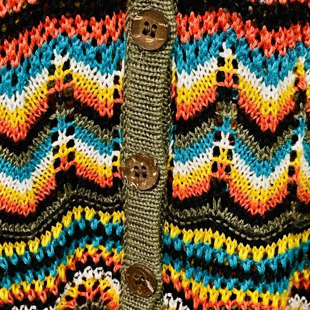 C EST 1946‎ Open Knit Long Sweater Vest Boho Artsy Cottagecore Plus Size 22/ 24